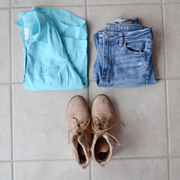 Blue Sonoma Button Up - Picture 1 of 3